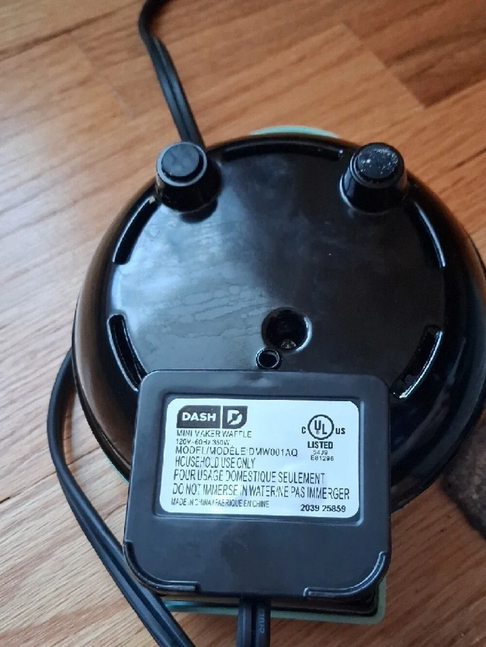DASH Mini Waffle Maker in Mint Green and Black